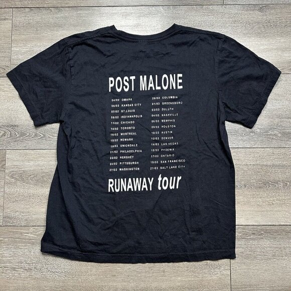 Post Malone Runaway Tour Graphic Shirt Mens Size M Double Sided - Picture 2 of 5